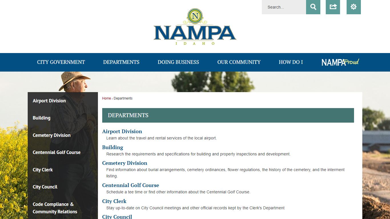 Departments | Nampa, ID - Official Website - City of Nampa