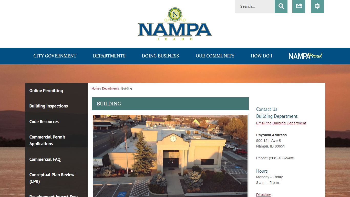 BUILDING | Nampa, ID - Official Website - City of Nampa
